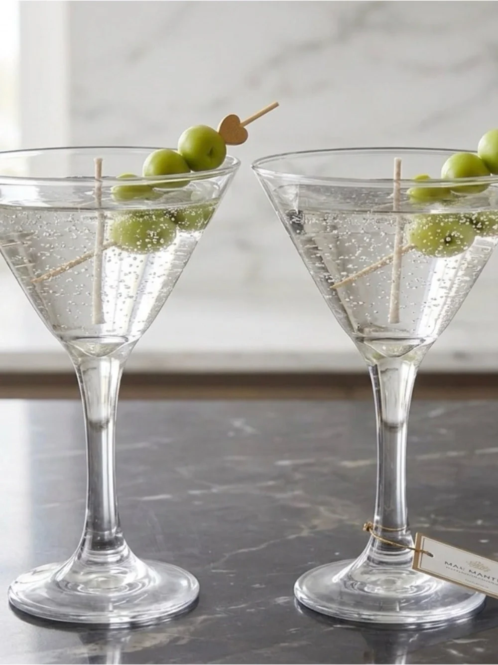 “Lemon Twist” Dirty Martini Olive Gel Candle Shake Not Stirred Luxury Decor